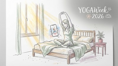早朝おきがけのヨガ
