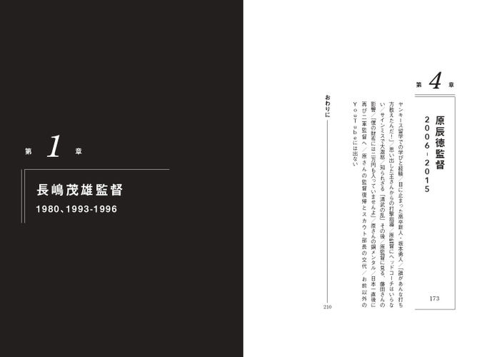 『長嶋さん、王さん、藤田さん。ときどき原さん』目次3