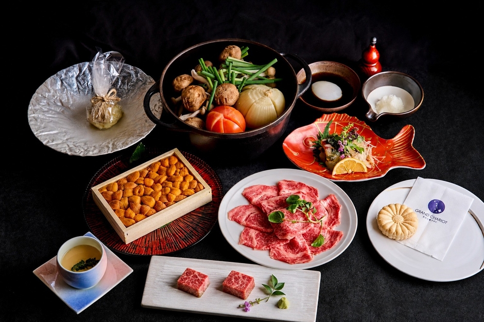 ▲淡路ビーフ山海トマトすきやきPremium course