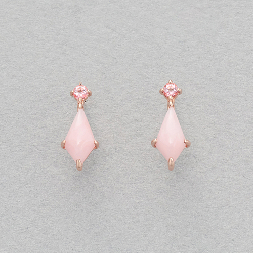 K10PG PIERCED EARRING /PINK OPAL, TOPAZ \27,500(税込)