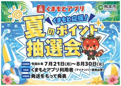 地元のプロスポーツ観戦や商品券が当たる「くまもと応援！夏のポイント抽選会」がスタート！
