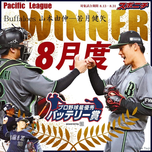 パ・リーグ　山本由伸ー若月健矢捕手