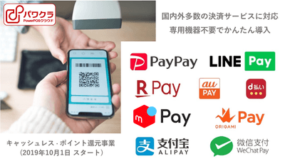 パワクラ 国内外10種類のスマホ決済サービスが利用可能に