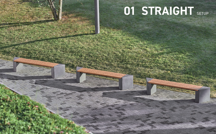 まっすぐな道に、シンプルにレイアウト