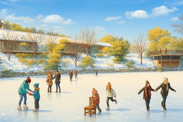 和歌山県“初”の屋外アイススケートリンクが12/20(土)誕生！ 道の駅 四季の郷公園に「AOZORA ICE PARK」がOPEN！ 本物の氷で、この冬だけの特別な体験を！