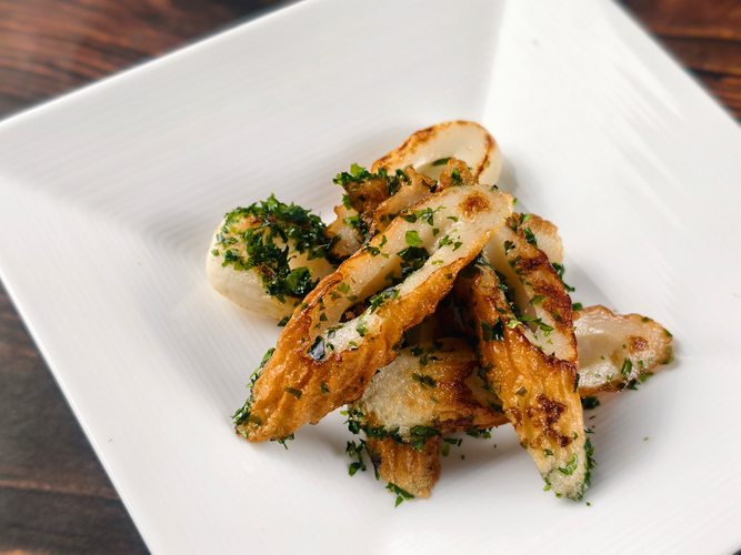 ④「青のり風味の焼きちくわ」