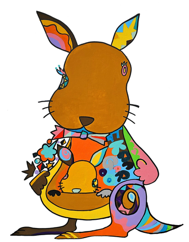 カンガルーのぬいぐるみ&rdquo;ルルとカン&rdquo;