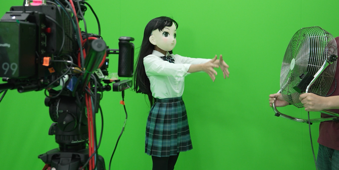 お面を使って撮影