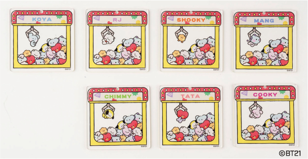 BT21 mininiトレーディングアクリルコースター7種（単品）