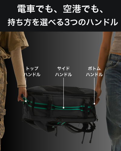 持ち方自由！シーンに合わせたハンドル