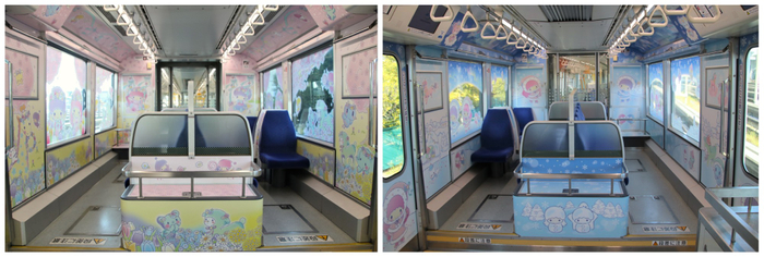 リトルツインスターズ仕様のモノレールも運行