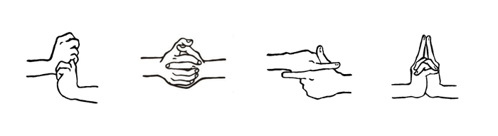 ▲水遁・水龍弾の&rdquo;印&rdquo;