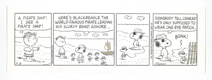 「ピーナッツ」原画　1997年7月31日 (C) Peanuts Worldwide LLC