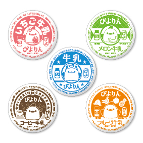 牛乳瓶のフタ 缶バッジ