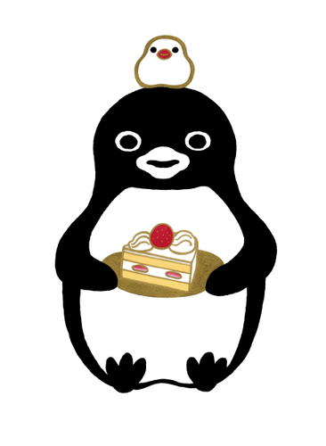 「ペンギンと文鳥とショートケーキ」55,000円(税込) 41&times;30cm