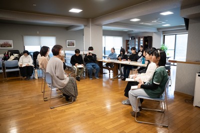 取材会の様子(神戸市須磨区にて)