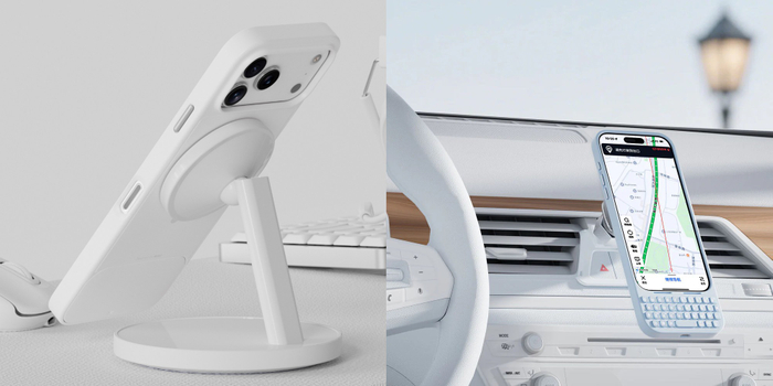 マグネット内蔵で簡単装着