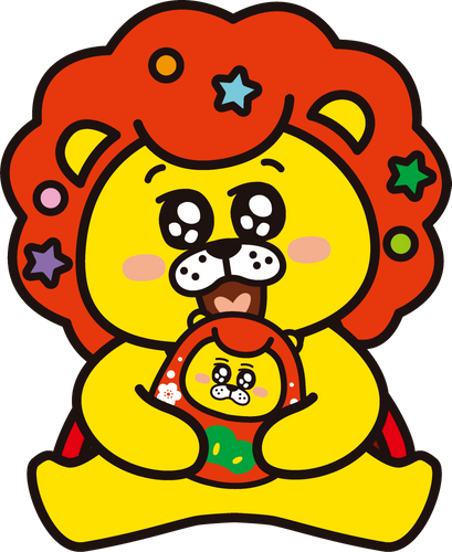 ▲石川県金沢市の伝統的な郷土玩具「加賀八幡起上り」と一緒の「ぎごまる」