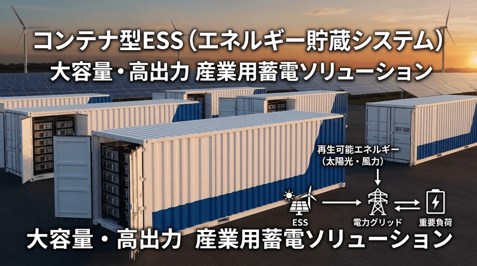 図. コンテナ型ESS(エネルギー貯蔵システム)の製品画像
