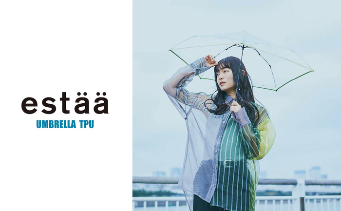 estaa(エスタ)透明ビニール折りたたみ傘 31-230-10097-02-60-50
