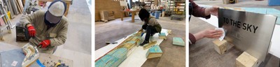 クレアーレ熱海ゆがわら工房での修復の様子