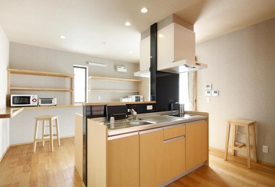 「宿屋 天空」の共有キッチン