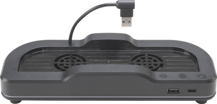 スタンド前面（画像右側）にUSB-AとType-Cポートを搭載