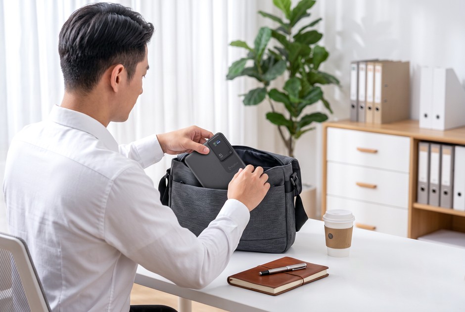 ビジネスバッグにもすっきり収納