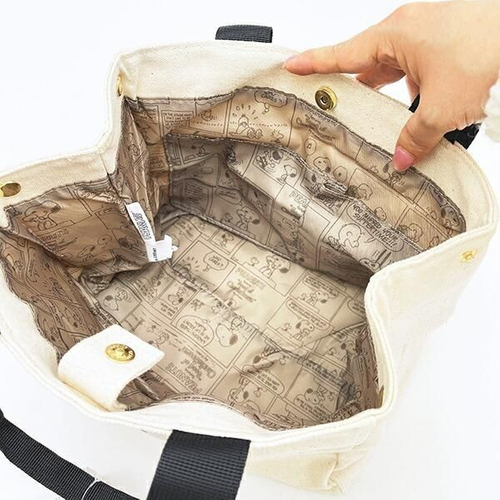 スヌーピー75thデザインのトートバッグ