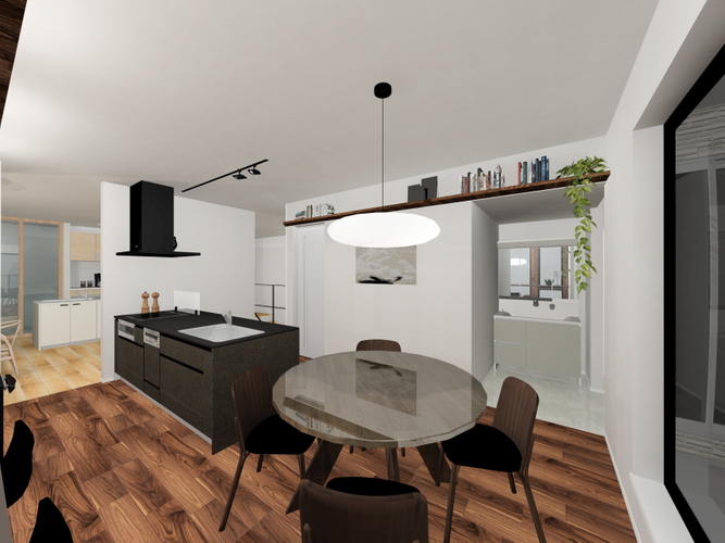 3つの異なるテイストのインテリアで魅せるLDK