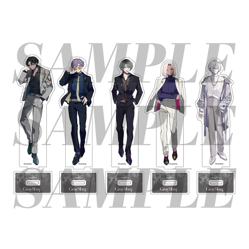 アクリルスタンド SAP/DROP ver. イベント価格：&yen;1,700（税込） 種類：全5種 キャラサイズ:全長145mm程度 台座サイズ：H30mmxW50mm程度 ※絵柄をお選びいただけます ※キャラクターによりサイズが異なります