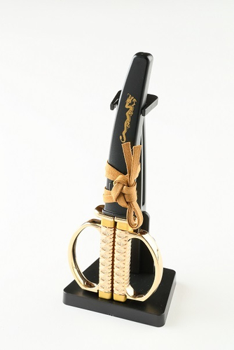 日本刀はさみ　金龍モデル 掛け台付き(1)