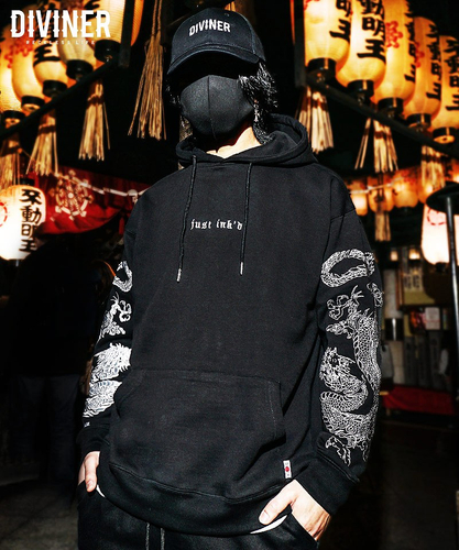 Just Ink&rsquo;ｄ Hoodie(ブラック/ホワイト)