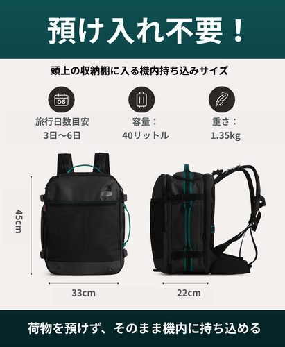 大容量なのに軽量設計