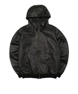 Dirty Leather Hood Jacket