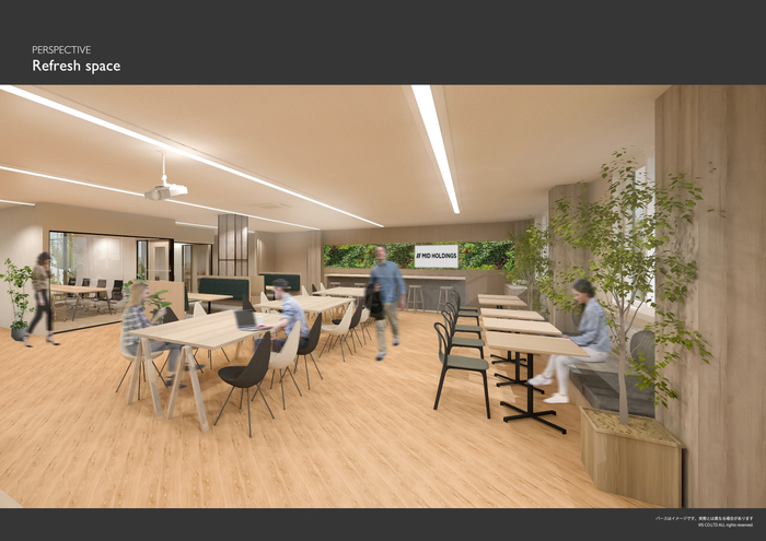 気軽な打ち合わせや集中スペースといった選択できる場を設ける1