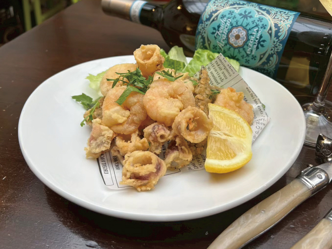リモンチェッロハイボールに合う『海の恵み魚介フリット』