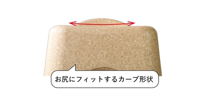 お尻にフィットするカーブ形状