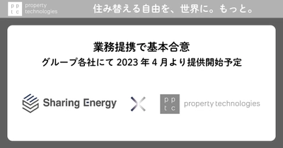 脱炭素社会の実現を推進、property technologiesがシェアリングエネルギーと 業務提携で基本合意