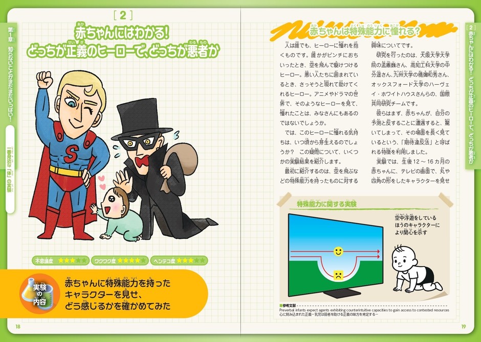 赤ちゃんにはわかる! どっちが正義のヒーローで、どっちが悪者か