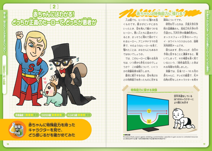 赤ちゃんにはわかる！ どっちが正義のヒーローで、どっちが悪者か