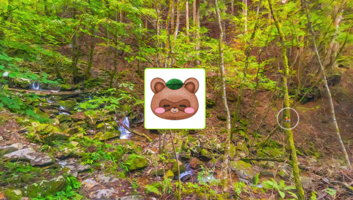 散策路途中でアイコンを見つけると、アイテムが入手できます