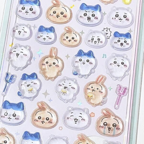 ちいかわのぷっくり感が魅力のボンボンドロップシール