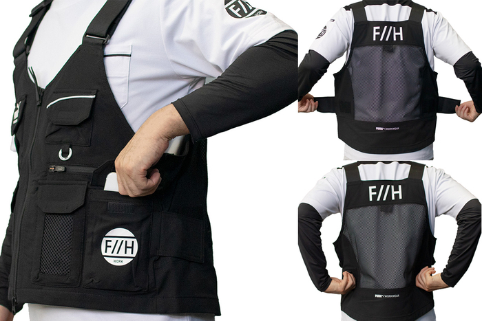 PUMA.AT WORK.&times;HIROMI　PW-3012G　ワークベスト装着例