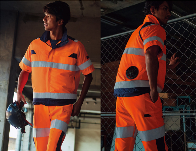 9207：高視認半袖ブルゾン　着用画像