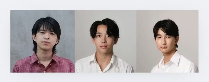 心迫音 （左から小林龍世、竹内穂織、古見成生）