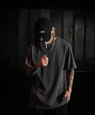 【420 WEED】Weed Illusion TEE(ブラック)