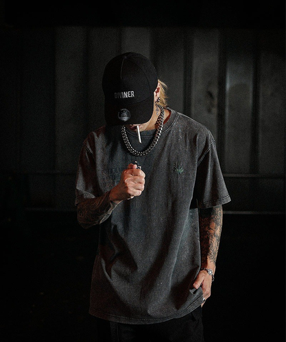 【420 WEED】Weed Illusion TEE(ブラック)