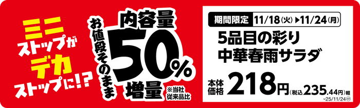 ５品目の彩り中華春雨サラダ単品ＰＯＰ