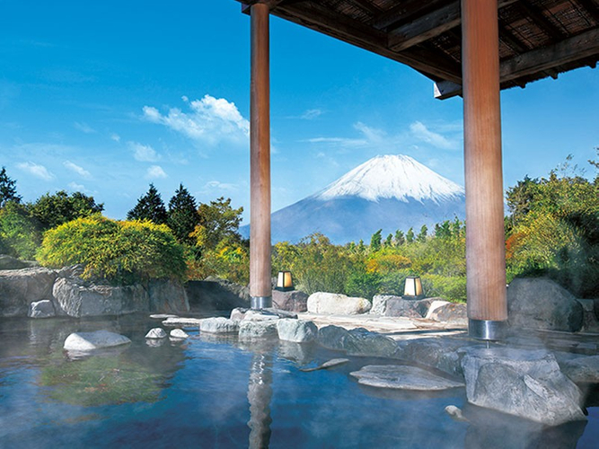 富士山を望める絶景露天風呂